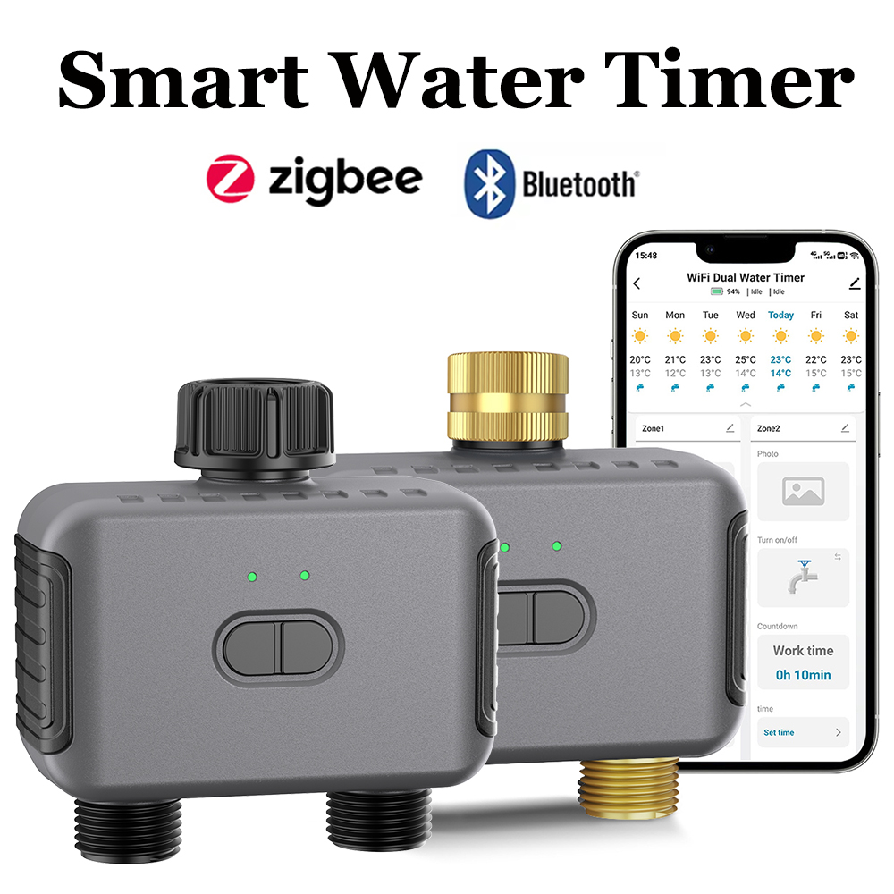 Smart Garden Irrigation System - Temporizador de agua inteligente Tuya Zigbee/BT,