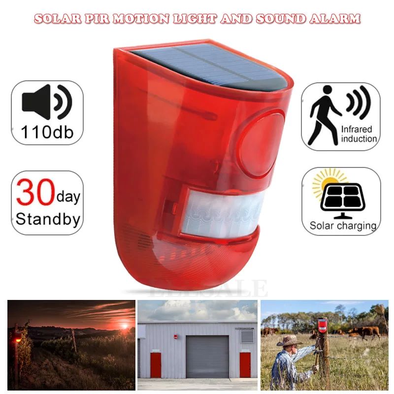 Smart Garden Solar Lights - Luz de Alarma Solar Impermeable con
