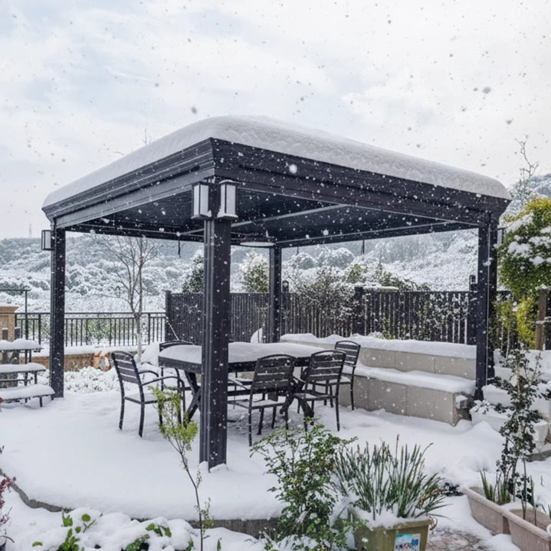 Smart Garden Electric Pergola - Pabellón con persianas eléctricas para jardín