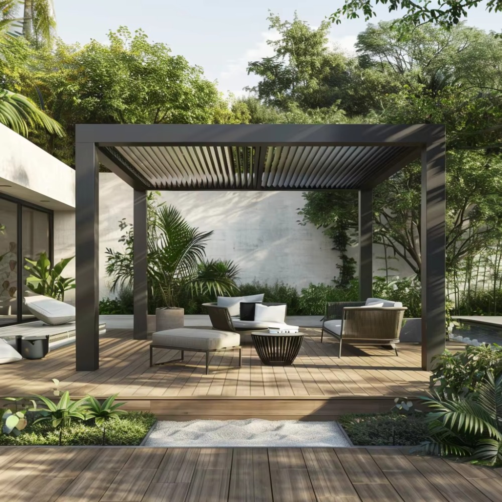 Smart Garden Electric Pergola - Pérgola Eléctrica Inteligente de Aluminio con