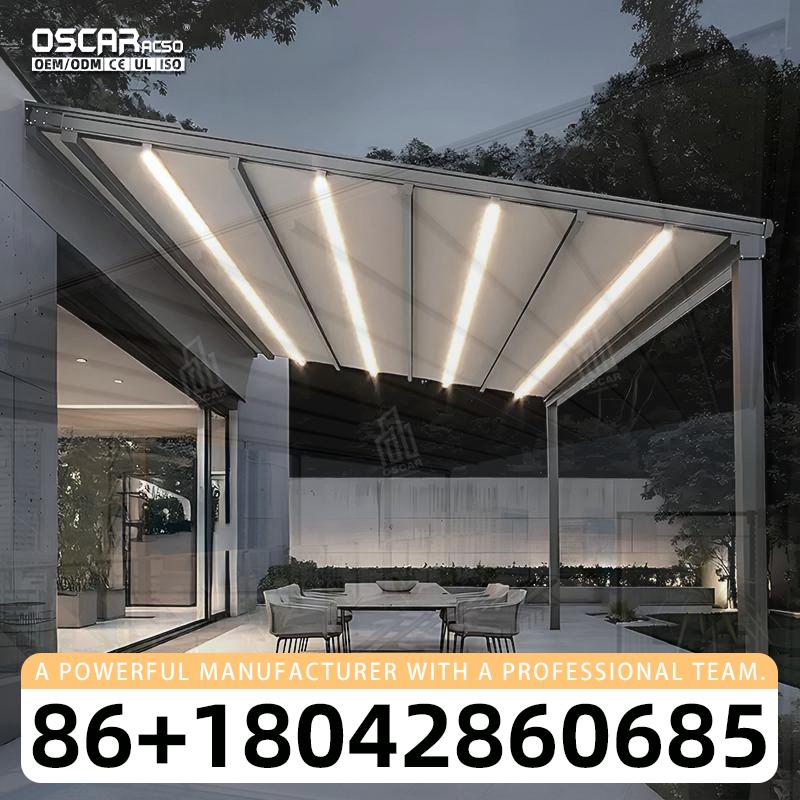 Smart Garden Electric Pergola - Toldo Eléctrico Automático Deslizante para Exteriores