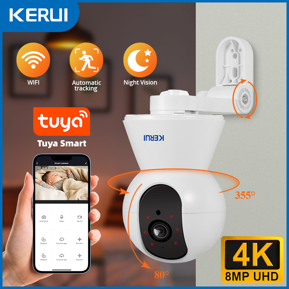 Eufy Camera E220 - KERUI Cámara IP WiFi inteligente 4K
