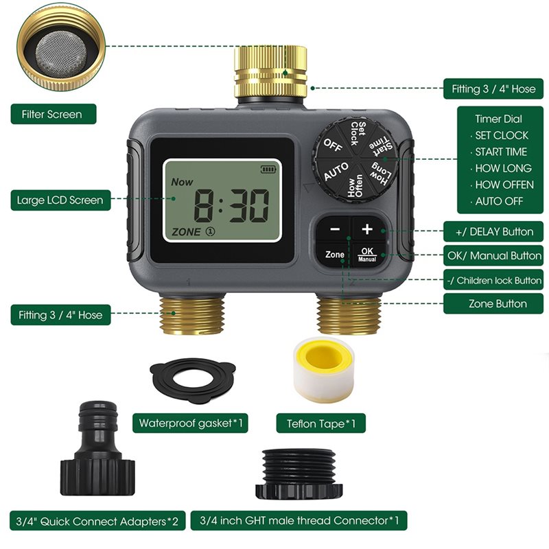 AY14 - Temporizador de Riego A - Smart Garden Irrigation System reseña y precio