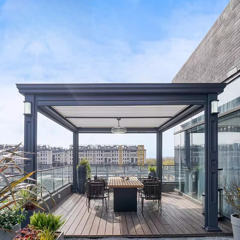Pabellón con persianas eléctri - Smart Garden Electric Pergola reseña y precio